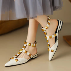 Roman Stud Ballerina Flats Inspired by Valentino