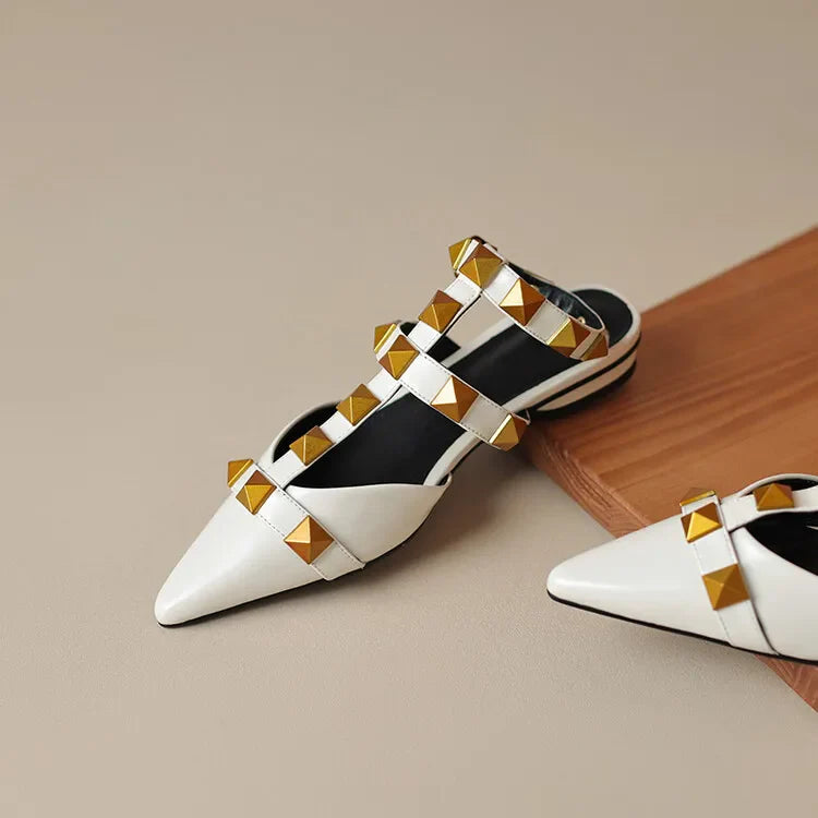 Roman Stud Ballerina Flats Inspired by Valentino