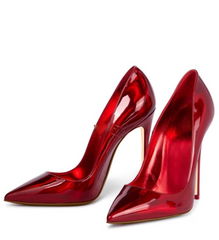 Patent Leather Hologram High Heel Pumps