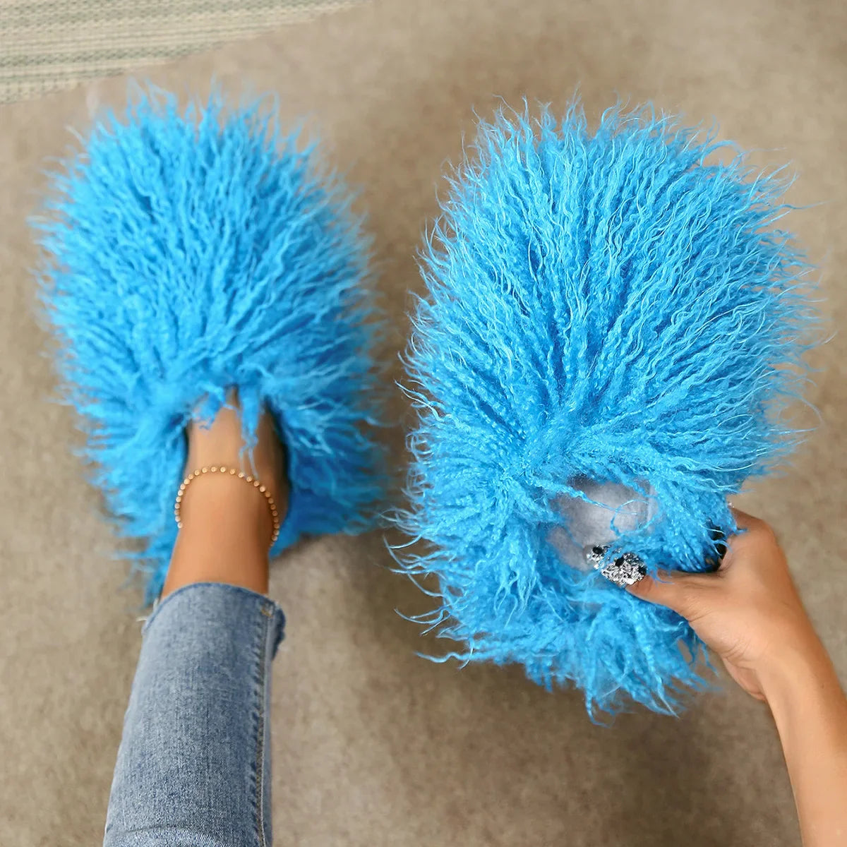 Multi-color Furry Slides
