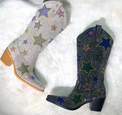 Star Rhinestone Cowgirl Boots