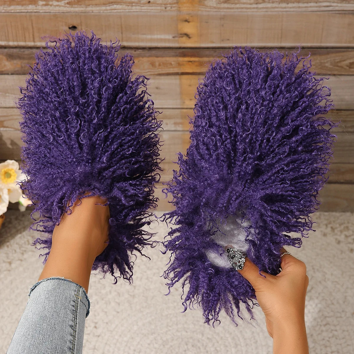 Multi-color Furry Slides