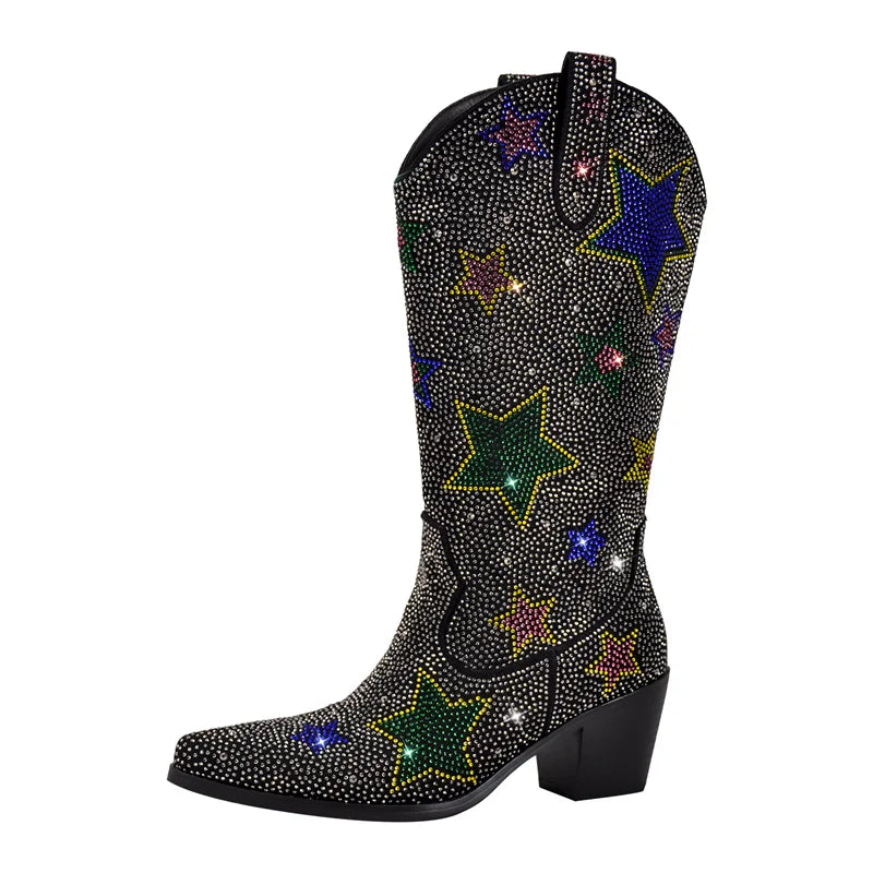 Star Rhinestone Cowgirl Boots