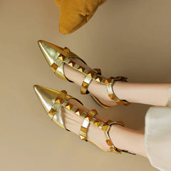 Roman Stud Ballerina Flats Inspired by Valentino