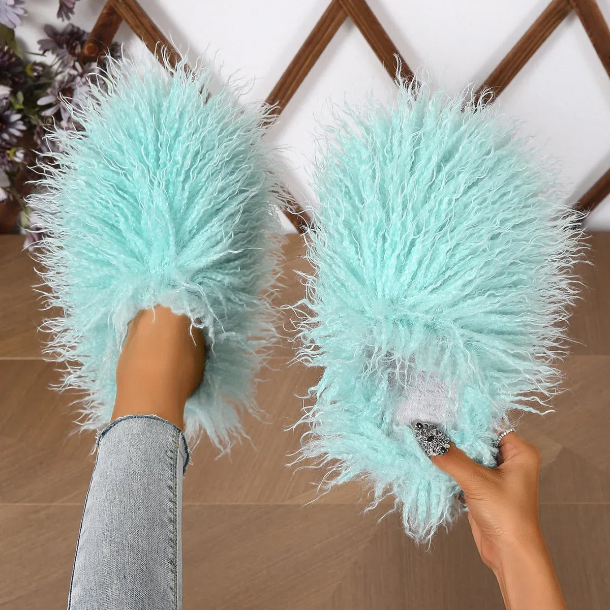Multi-color Furry Slides