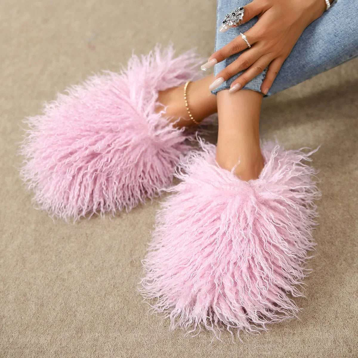 Multi-color Furry Slides
