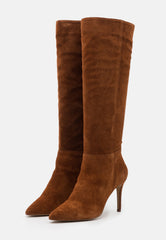 Jimmy Choo Inspired Brown UltraSuede Knee High Boots