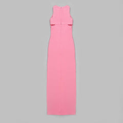 STRAPLESS CUT OUT MAXI DRESS IN PINK