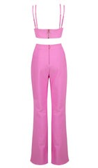 BANDAGE CUT OUT JUMPSUIT IN PINK