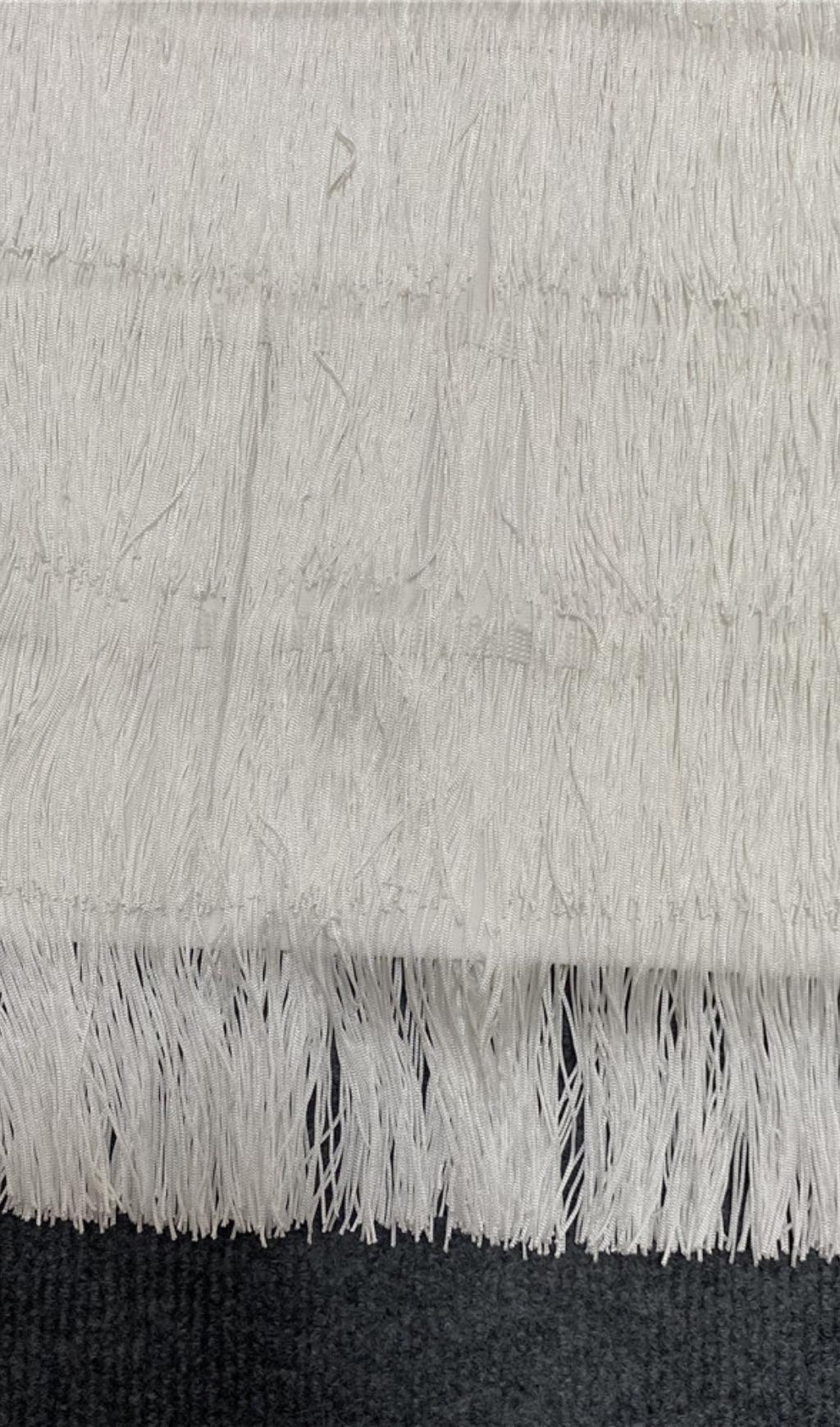 FRINGED BODYCON BACKLESS MINI DRESS