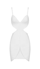 BANDAGE BACKLESS MINI DRESS IN WHITE