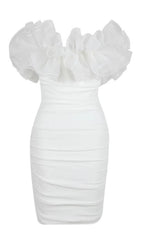 BODYCON BACKLESS MINI DRESS IN WHITE