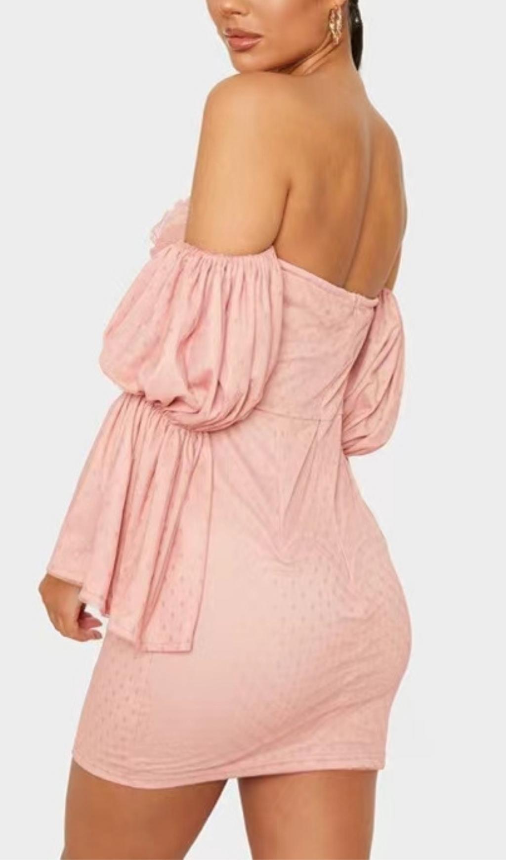 STRAPLESS MINI DRESS IN PINK