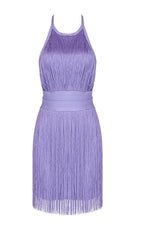 TASSEL MINI DRESSIN PURPLE