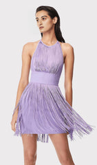 TASSEL MINI DRESSIN PURPLE