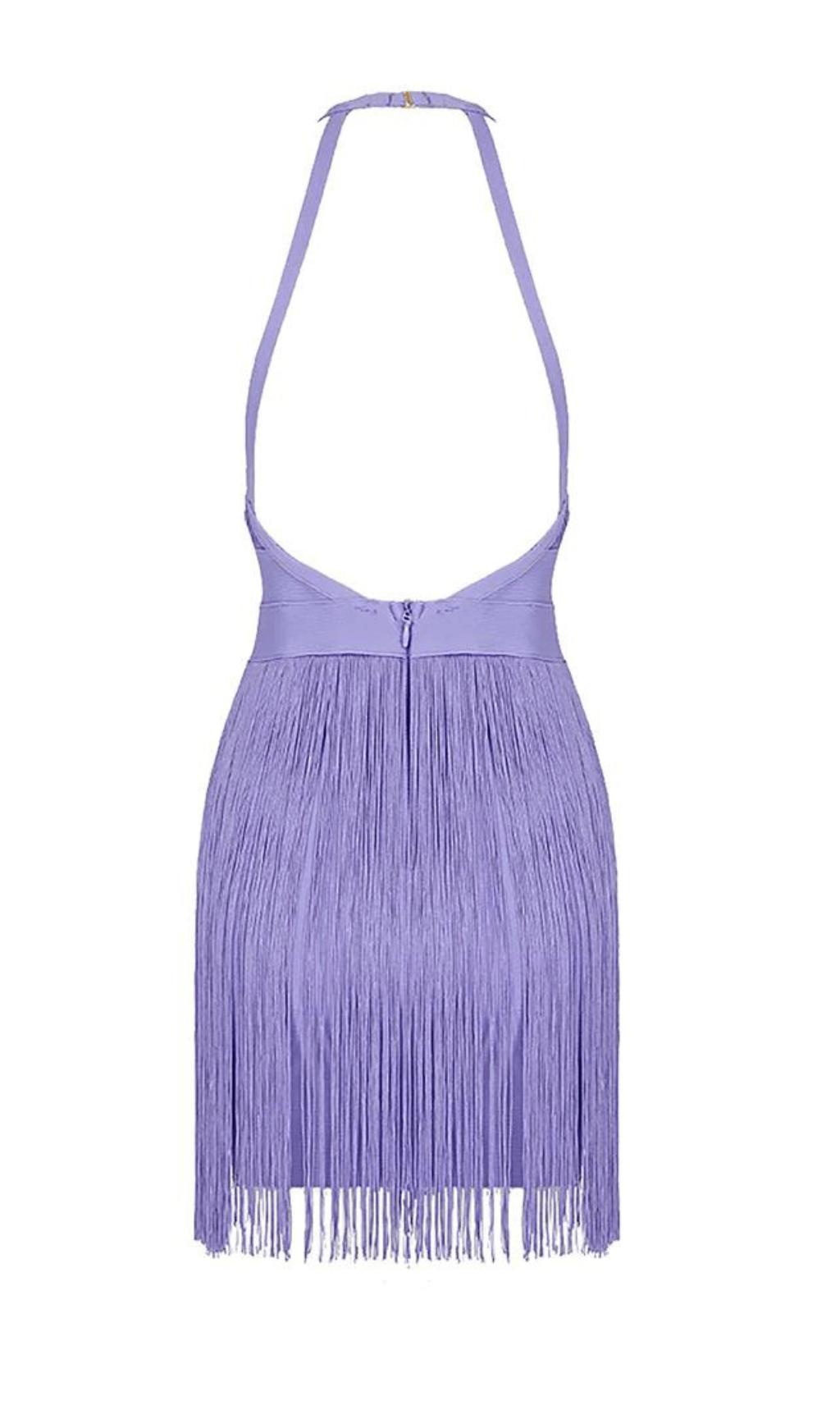 TASSEL MINI DRESSIN PURPLE