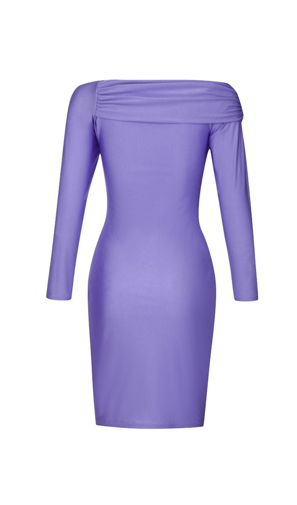 VIOLET RUCHED MINI DRESS