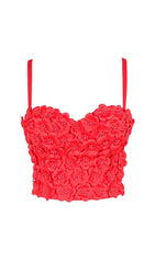 RED FLOWER CORSET TOP