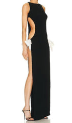 CUT OUT EXTREME SPLIT MAXI DRESS