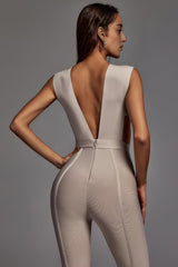 INGRID BANDAGE NUDE JUMPSUIT