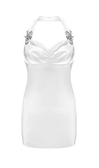 WHITE STAIN DIAMOND DRESS