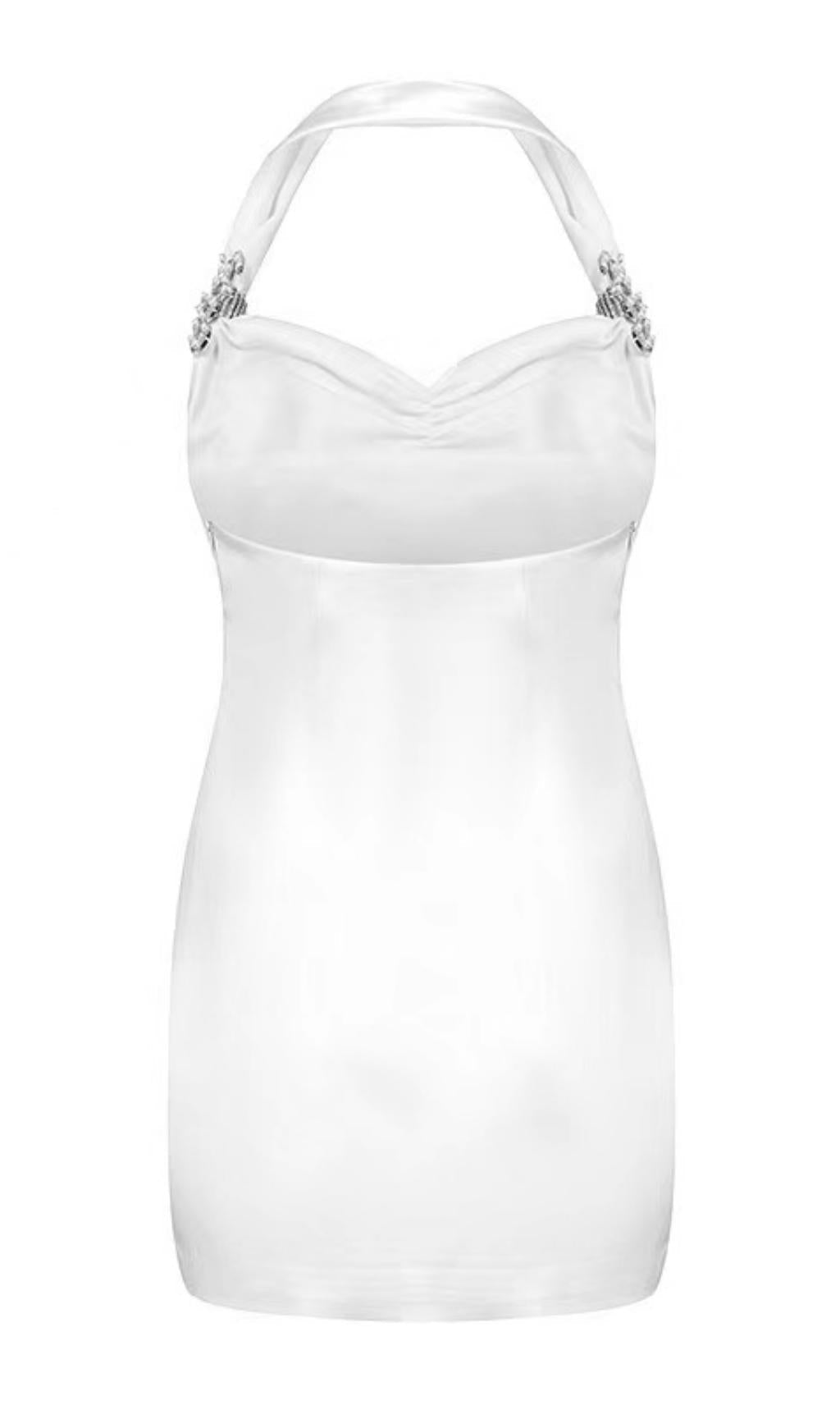 WHITE STAIN DIAMOND DRESS