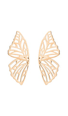 Hollow butterfly alloy earrings