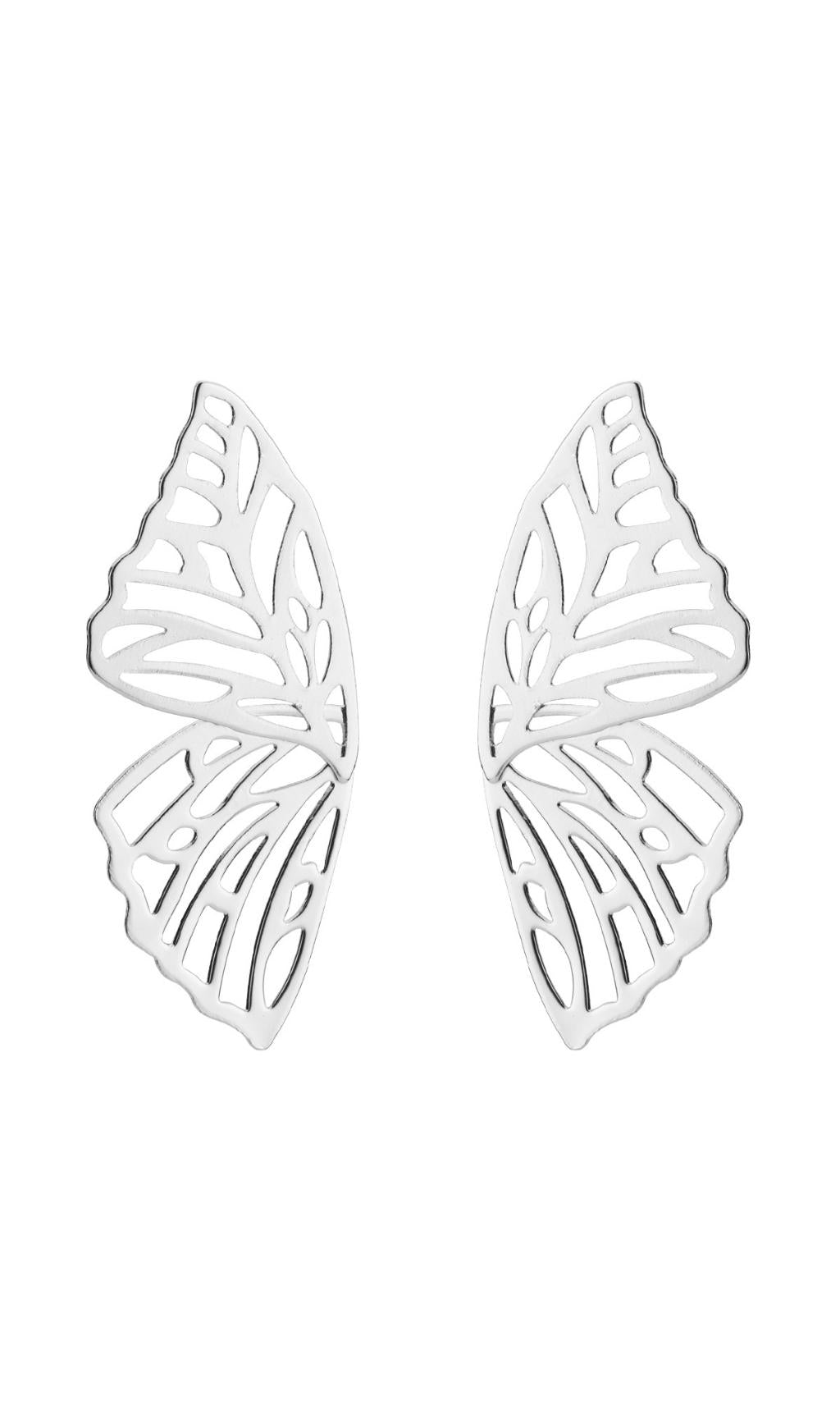 Hollow butterfly alloy earrings