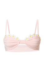 PINK SMOCKED FLORAL LINGERIE