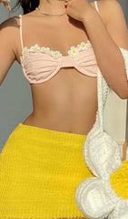 PINK SMOCKED FLORAL LINGERIE