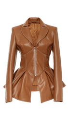 PU jacket leather coat