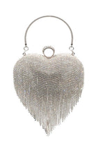 HEART TASSEL DINNER BAG