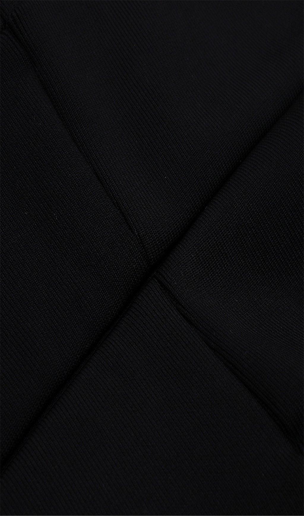 FASHION  BLACK OBLIQUE SHOULDER DRESSS