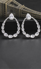 DROP-SHAPED ZIRCON EARRINGS