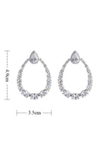 DROP-SHAPED ZIRCON EARRINGS