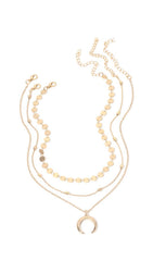 Crescent multi-layer necklace