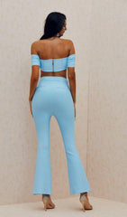 BLUE TEMPERAMENT BANDAGE SUIT