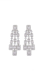 AQUARE LONG ZIRCON EARRINGS