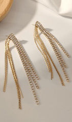 U-shaped long tassel earrings