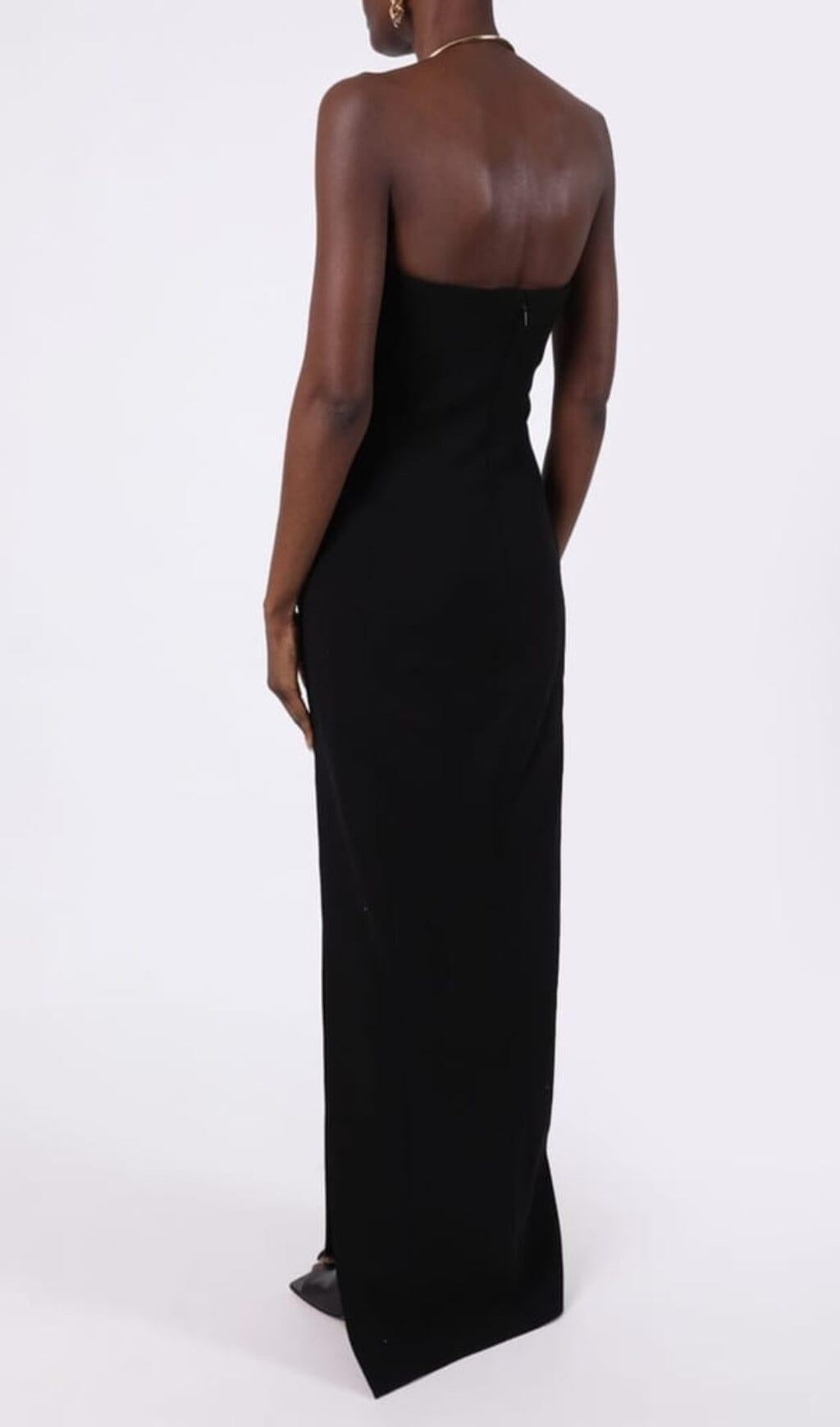 THEODORA BLACK MAXI BANDAGE DRESS