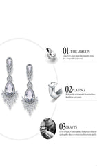 TEMPERAMENT DROP-SHAPED ZIRCON EARRINGS