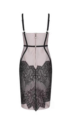 SUSPENDER LACE SLIM DRESS