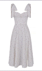 SUSPENDER IVORY PRINT DRESS