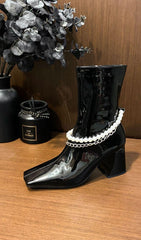 Square toe fashion short boots