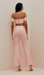 PINK TEMPERAMENT BANDAGE SUIT