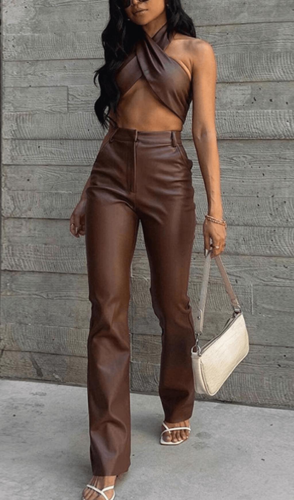 Leather fashion suit