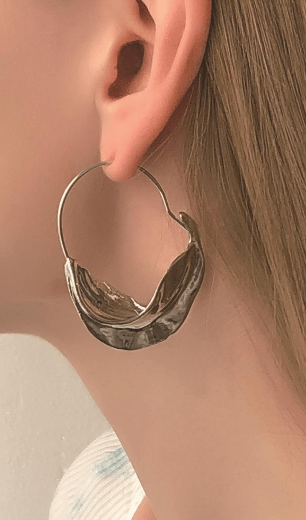 Irregular leaf earrings