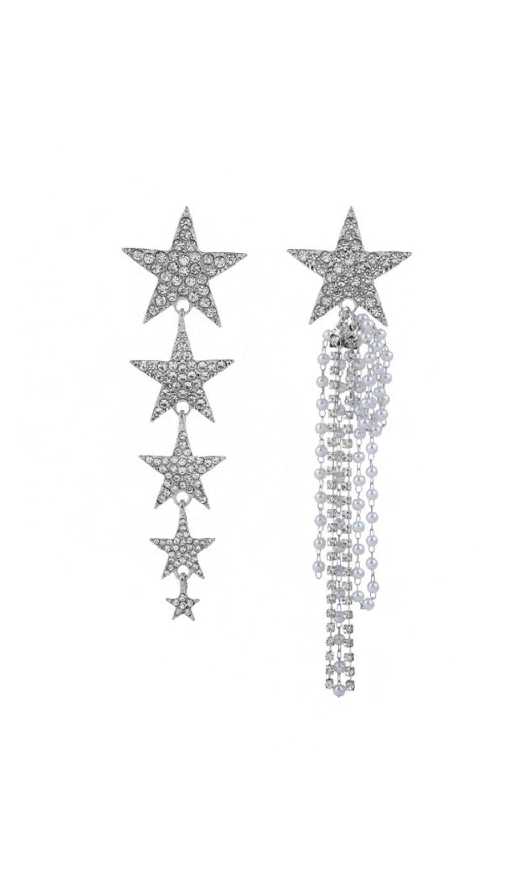 ASYMMETRICAL STAR EARRINGS