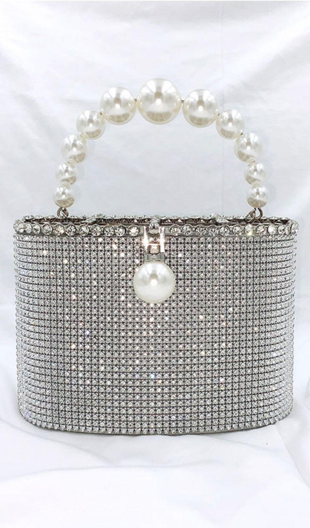 GOLD PEARL LUGGAGE HANDBAG