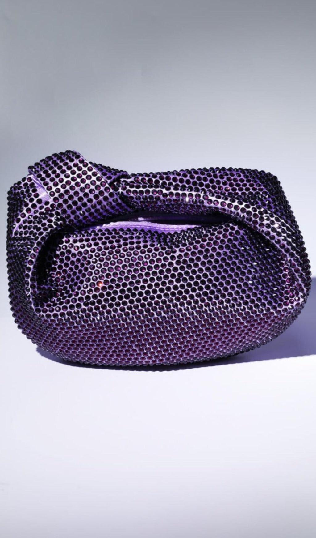 EMBELLISHED TOTE BAG IN PURPLE